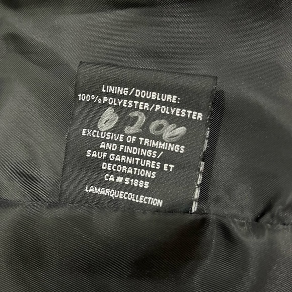 LaMarque Elza Notched Collar Black Leather Blazer Jacket - Picture 9 of 15